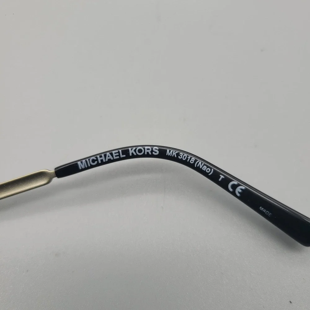 Michael Kors MK3018 Nao Eyeglasses Black Gold Cat Eye Frames 54-17-140 1195